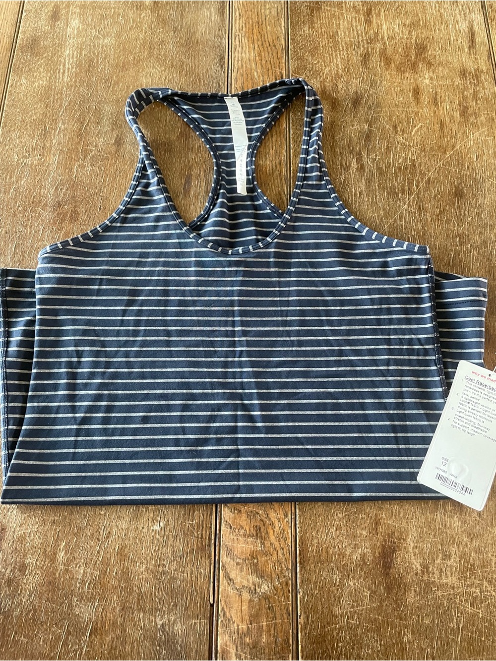 Lululemon Striped Navy Racerback - Women’s 12